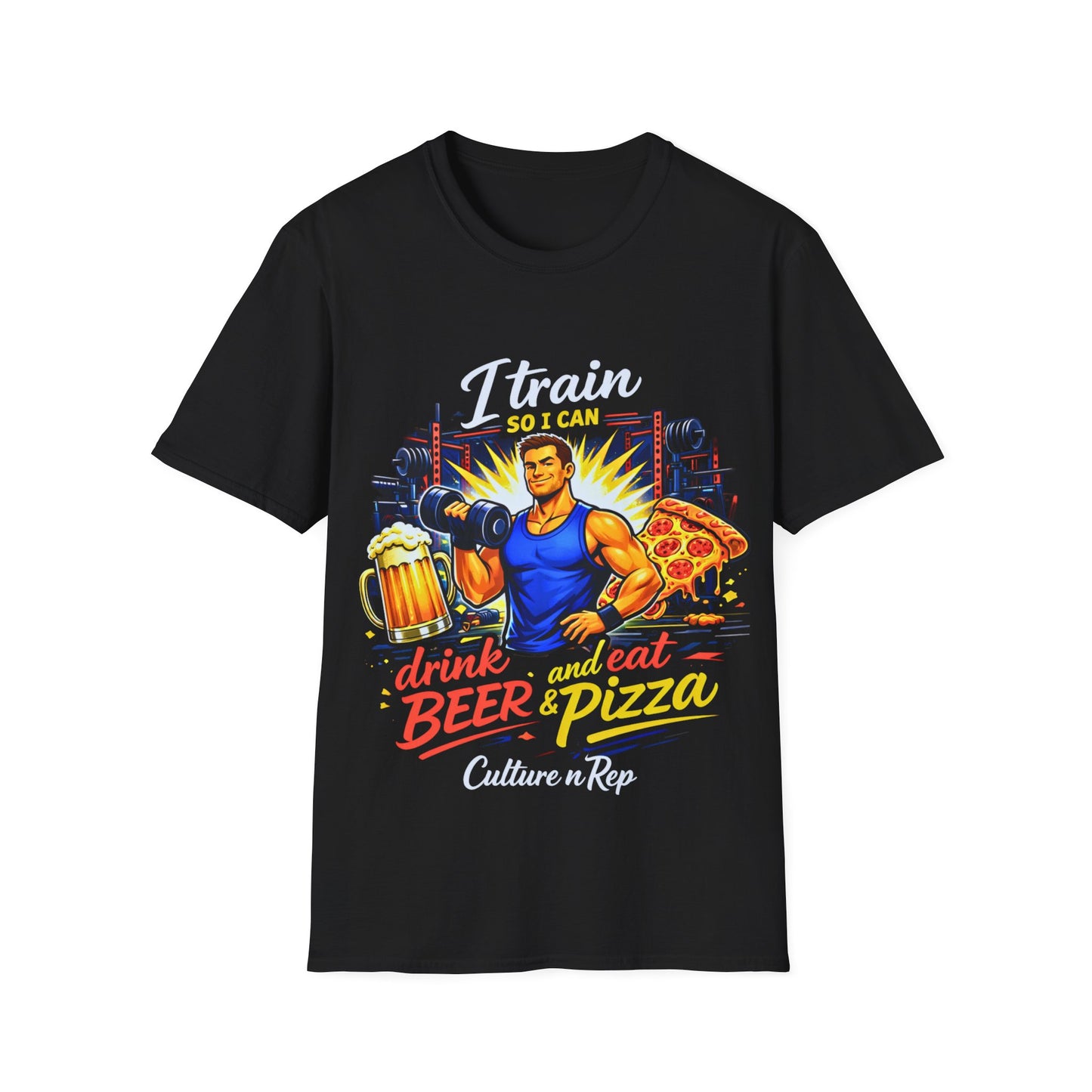 "I Train So I Can Drink Beer and Eat Pizza" Tee