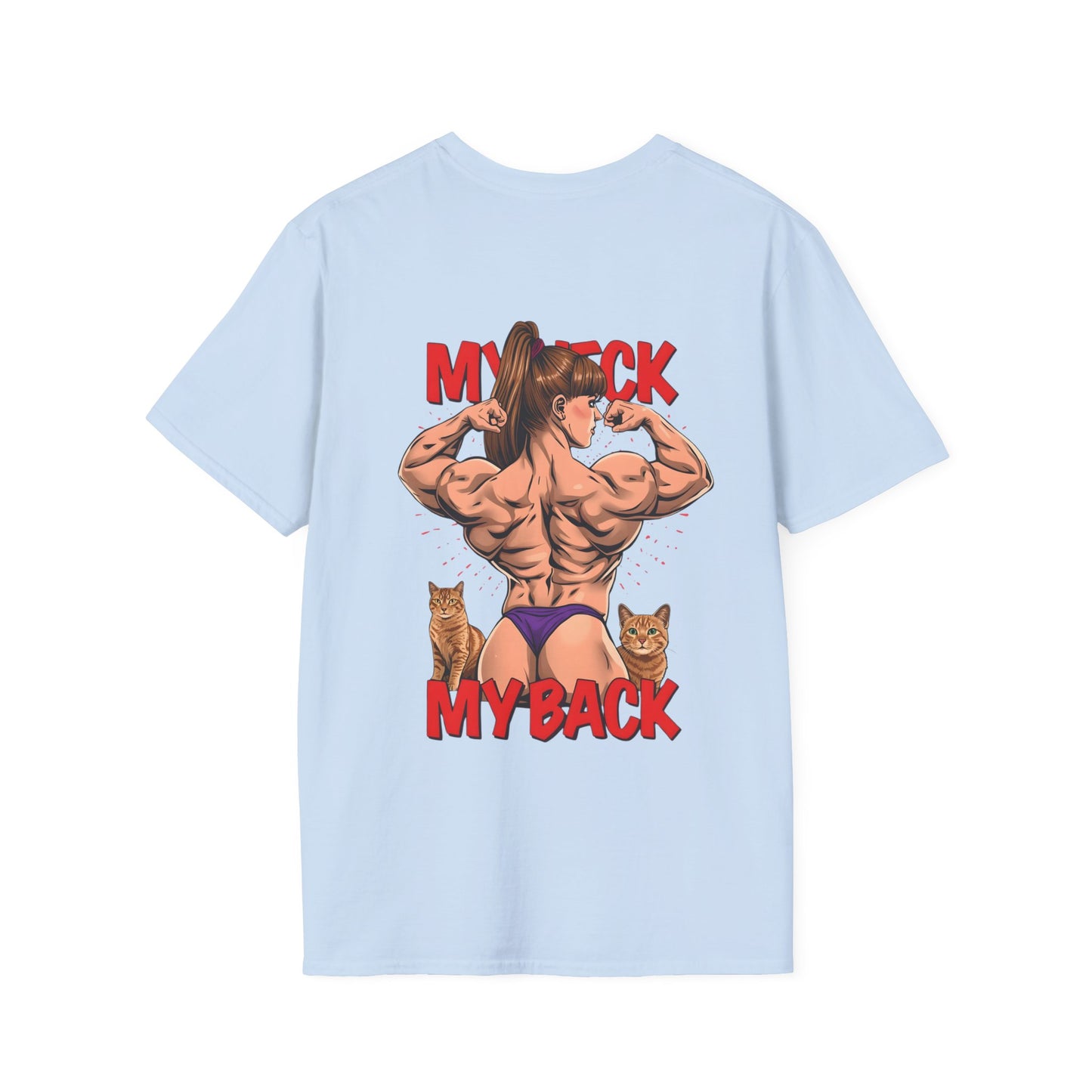 Culture Rep  cheeky "My Back" Graphic T-Shirt — Muscle Girl & Cats Fitness Tee