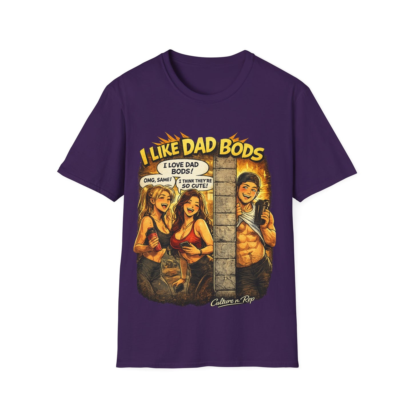 "I Like Dad Bods" Funny Retro Muscle Dad Tee