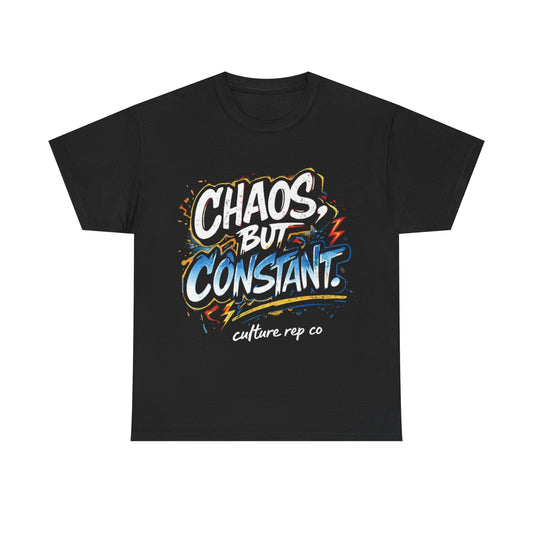 Chaos But Constant Graphic Tee — Streetwear Typography T‑Shirt